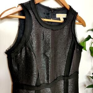 MICHAEL Michael Kors Shimmery Sleeveless Black Sheath Dress Size 4